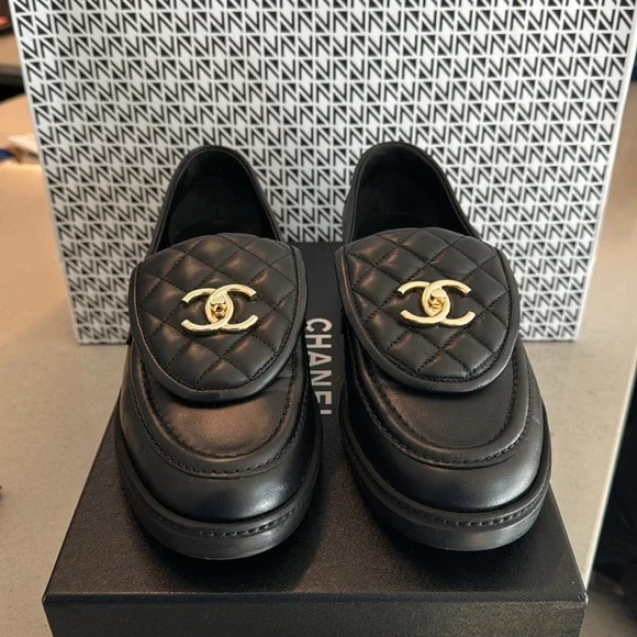Chanel Turnlock Loafers - Picture 1 of 12